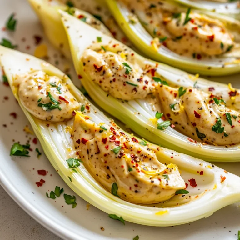 Endive leaves are a unique and versatile ingredient that can elevate any dish with their crisp texture and slightly bitter taste. They provide a stunning vessel for various fillings, making them an ideal choice for appetizers and snacks. In this recipe, we've transformed these leaves into elegant appetizers filled with a zesty lemon cashew spread that adds a delightful twist. This combination not only boast aesthetic appeal but also delivers a burst of flavor that pleasantly surprises the palate.