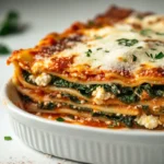 The Savory Spinach Lasagna Delight is an inviting dish that expertly marries the rich flavors of Italian cuisine with the nutritious benefits of fresh spinach. This delightful recipe is not only a feast for the eyes but a nourishing option perfect for family dinners. Each layer of the lasagna brings together gooey mozzarella cheese, creamy ricotta, and savory marinara sauce, creating a harmonious blend of textures and tastes that are sure to satisfy any palate.