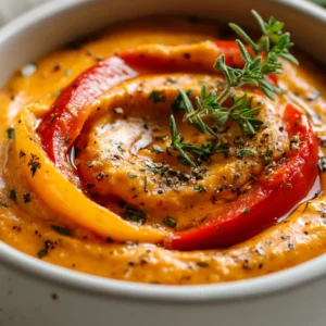 Roasted Pepper and Kefir Herb Spread is a deliciously vibrant dish that brings together the rich, smoky flavor of roasted bell peppers and the tangy creaminess of kefir. This spread is not only appealing to the eyes with its bright colors but also tantalizes the palate with its delightful blend of spices and herbs. Perfect for serving at parties or enjoying as a snack, this spread pairs beautifully with an array of dippers such as crackers, pita bread, or fresh vegetable sticks.