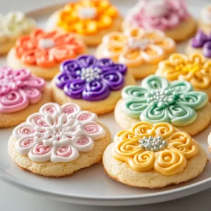 Delightful sugar cookies topped with creamy buttercream frosting are a quintessential American dessert that never fails to please. These cookies are soft, sweet, and provide a comforting bite that evokes nostalgia for childhood baking days or festive gatherings. Whether for a special occasion, like birthday parties or holiday celebrations, or just a sweet treat for yourself, these cookies are designed to be loved by all ages. The combination of the tender cookie base and the luscious frosting is a match made in dessert heaven, creating a tasty experience that can brighten any day.