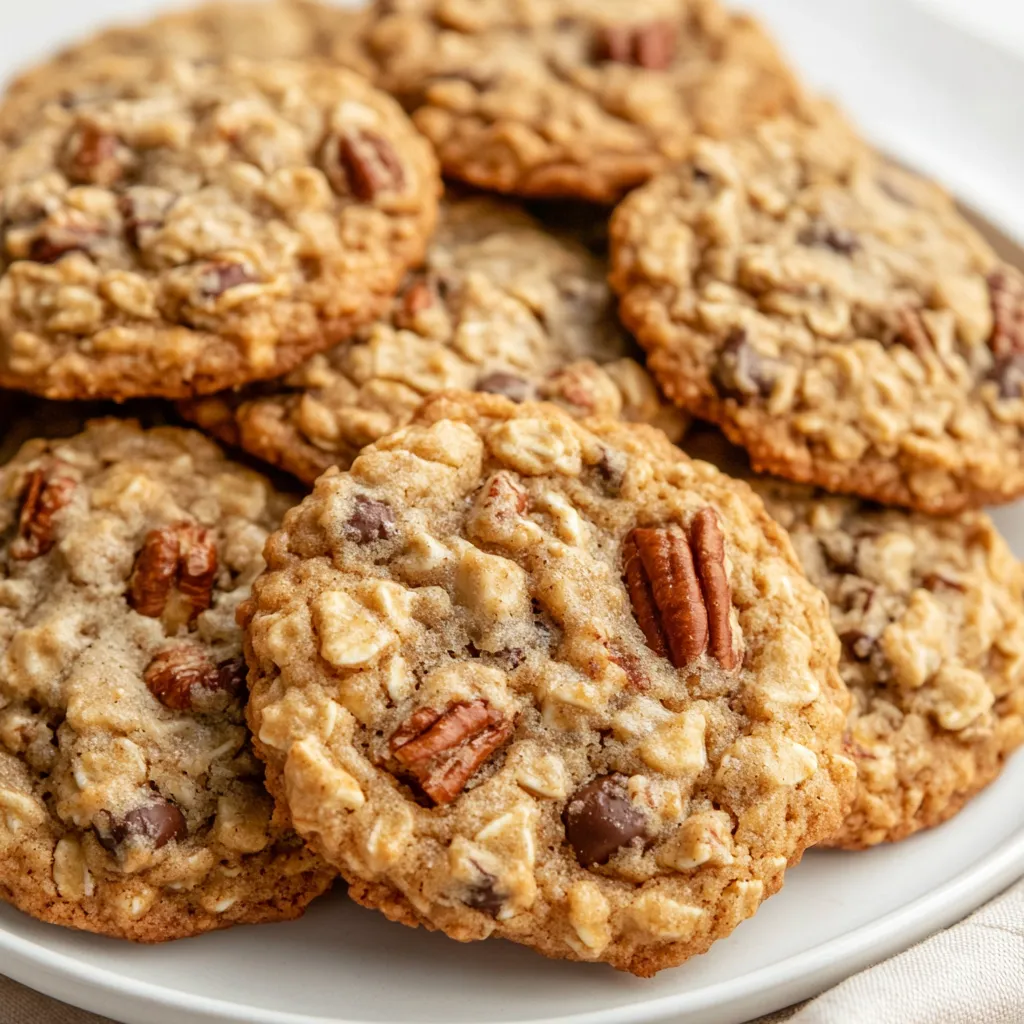 The charm of freshly baked cookies lies not only in their aroma wafting through the kitchen but also in their delightful flavor and texture. Bakery-Style Pecan Pie Oatmeal Cookies blend the classic taste of pecan pie with the chewy goodness of oatmeal cookies, making them a perfect treat for any occasion. Whether you’re celebrating a holiday, hosting a casual gathering, or simply craving a comforting snack, these cookies are sure to satisfy.