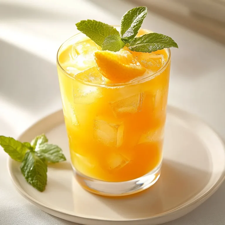 The Gentle Citrus Orchard Brew is a delightful and refreshing beverage that combines the zesty flavors of orange and lemon with the gentle warmth of ginger. This invigorating drink is perfect for any occasion, whether you’re hosting a summer gathering, enjoying a picnic, or simply looking to elevate your daily hydration routine. The vibrant colors of this brew and its fragrant notes make it a standout option for entertaining guests or indulging in a personal treat.