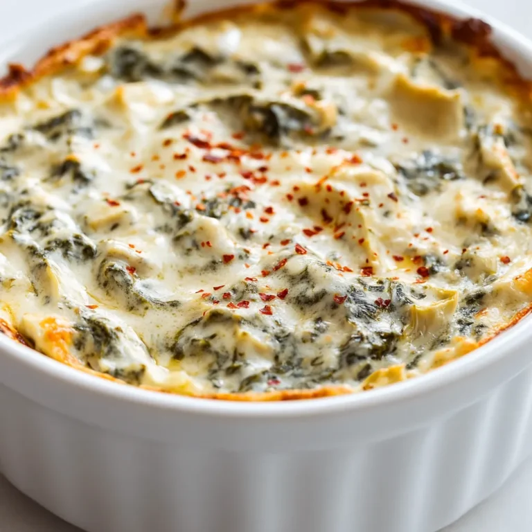 Baked Spinach Artichoke Delight is the quintessential appetizer that brings a delightful blend of creamy textures and savory flavors to any gathering. This dish combines healthful ingredients like fresh spinach and artichoke hearts with indulgent dairy, creating a warm, cheesy dip that is as satisfying as it is delicious. Whether you're hosting a party or simply craving a comforting snack, this dish is sure to impress your guests.