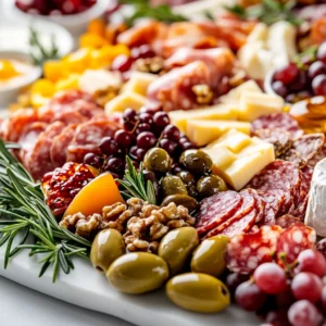 Embrace the holiday spirit by creating a Cozy Festive Christmas Charcuterie Board. This delightful assembly of various cured meats, cheeses, seasonal fruits, and accompaniments not only pleases the palate but also serves as a stunning centerpiece for any gathering. With the charm of vibrant colors and rich textures, this appetizer sets a warm and inviting tone for festive celebrations. Whether you are hosting a holiday party or enjoying a quiet evening with family, a charcuterie board is versatile and suitable for any occasion, emphasizing togetherness and enjoyment.