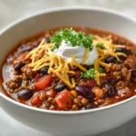 The Instant Pot Spicy Beef Chili is a quintessential American dish that melds rich flavors with convenient cooking techniques. This easy-to-make meal not only warms the body but also satisfies the palate with its spicy kick and hearty texture. With each spoonful, you’ll experience a blend of tender beef, protein-packed beans, and zesty tomatoes, creating a comforting yet invigorating dish that is sure to please a crowd.