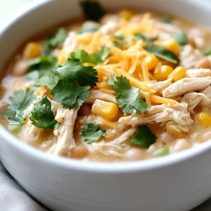 Creamy White Chicken Chili is a dish that resonates with comfort and warmth, making it a perfect go-to meal for busy weeknights or cozy gatherings. This dish combines tender chicken with creamy beans and corn, creating a harmonious balance of flavors and textures that everyone will love. The unique combination of mild spices and bright tomatoes provides a flavorful punch, while the slow cook process melds the ingredients beautifully, enhancing each bite.