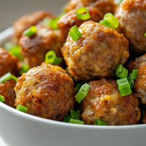 Sizzling Sausage Ball Delights stand out as a quintessential American appetizer that brings joy to any gathering. These delectable bites blend the savory essence of ground sausage with the rich, creamy texture of sharp cheddar cheese, resulting in a combination that is both comforting and exciting. The unique addition of green onions and garlic powder adds depth, making these sausage balls not just tasty, but memorable.
