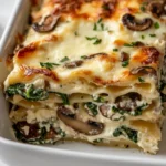 Lasagna is a classic Italian dish that never fails to impress. Layer upon layer of pasta, cheese, and luscious fillings unite to create a hearty meal that warms the soul. This creamy mushroom and spinach ricotta lasagna takes the traditional recipe to new heights, incorporating rich flavors in a comforting embrace of creamy ricotta and melty cheeses. Perfect for family gatherings, Sunday dinners, or a cozy night in, this lasagna is a feast for both the eyes and the palate.