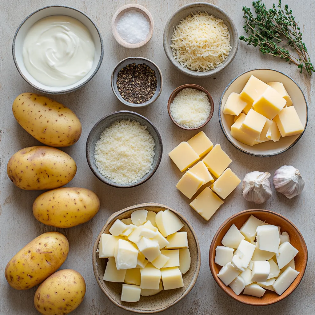 Cheesy Scalloped Potatoes are a timeless comfort food that can instantly upgrade any meal. This dish features perfectly sliced russet potatoes enveloped in a rich, creamy sauce, layered with an abundance of sharp cheddar cheese that melts beautifully, creating a delectable, gooey texture. The beauty of this recipe lies not only in its taste but also in its simplicity—making it a go-to choice for both novice cooks and seasoned chefs alike.