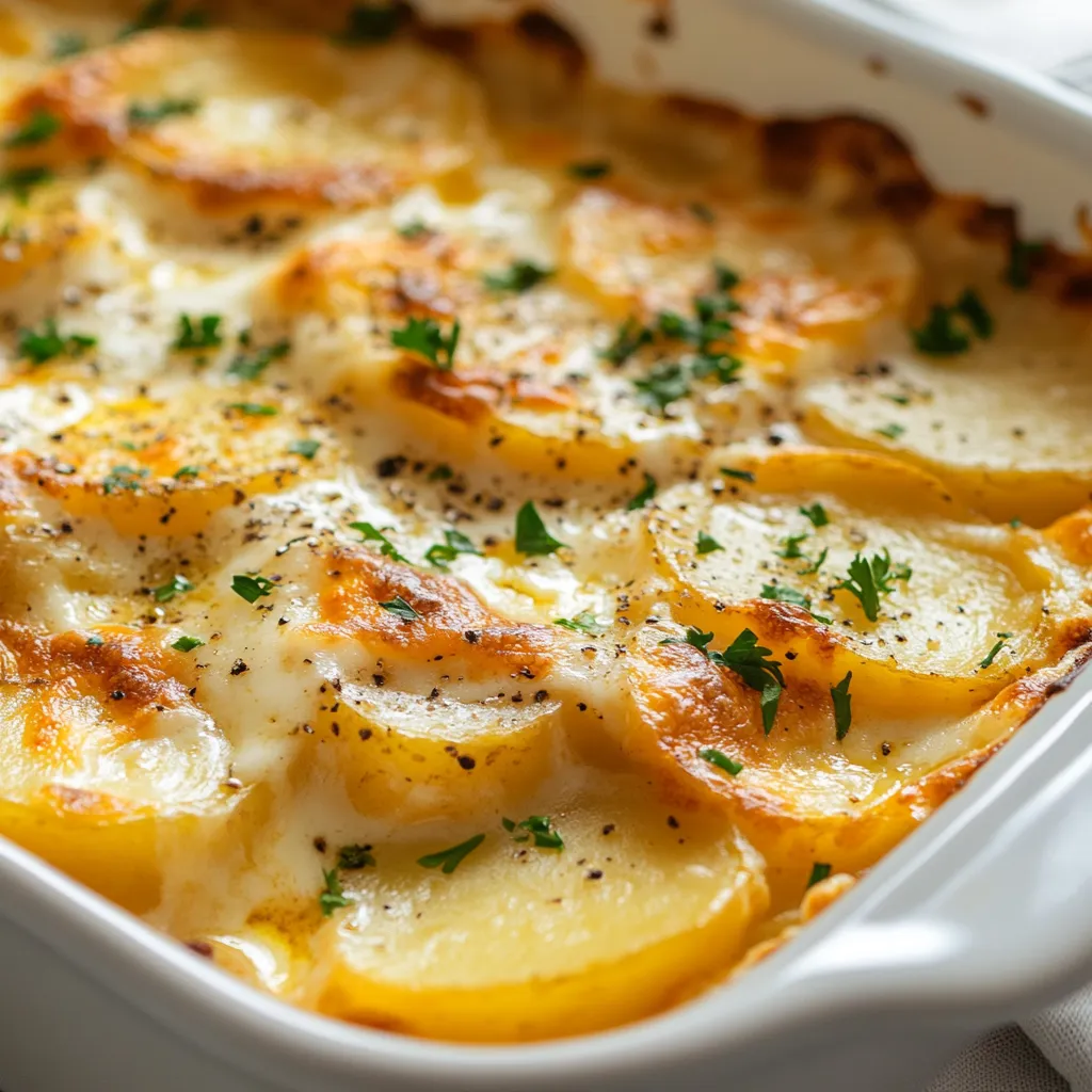 Exploring the delightful comfort of American cuisine, this article delves into the world of Decadent Cheesy Scalloped Potatoes. Celebrated for their rich layers of creamy potatoes and melted cheese, this dish has become a staple at gatherings and family dinners. The appeal of scalloped potatoes lies not just in their taste but also in their ability to transform an ordinary meal into something truly special. Whether you’re attending a potluck, hosting a family get-together, or just in need of a comforting side dish, this recipe promises an indulgent experience.