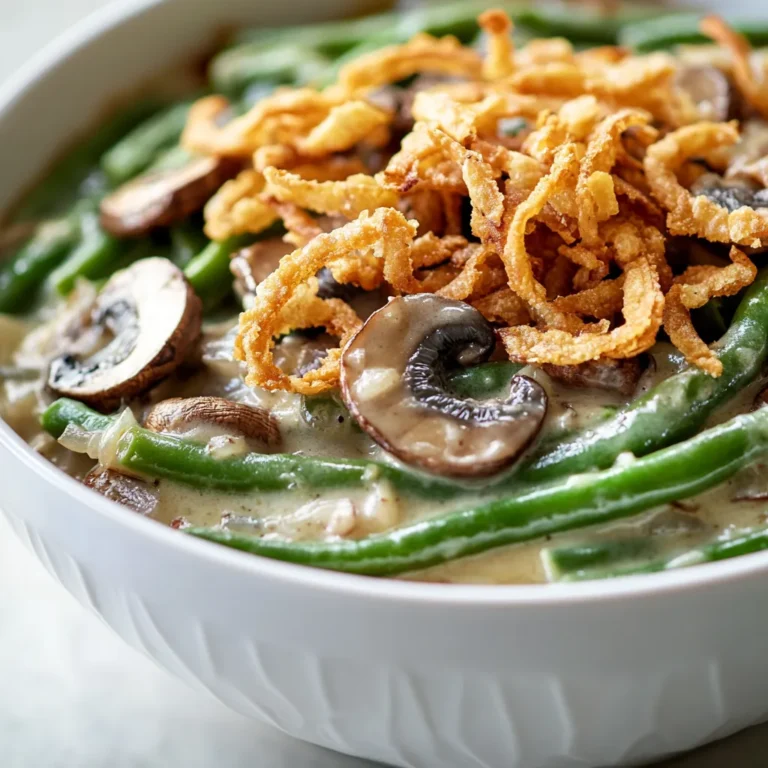 Green bean casserole is a beloved staple in American cuisine, often gracing tables during festive gatherings and holiday celebrations. This comforting dish is not only a nod to tradition but also a delightful blend of flavors that appeals to many palates. Whether served during Thanksgiving, family dinners, or potlucks, its creamy texture with a satisfying crunch is a pleasing combination that keeps guests coming back for more.