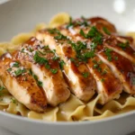 Exploring the delightful world of creamy chicken dishes, this article dives into a sumptuous recipe for Creamy Chicken with Herb-Infused Buttered Noodles. This comforting American classic combines tender chicken with flavorful egg noodles, all tossed in a rich, buttery broth infused with aromatic garlic and Italian herbs. Perfect for weeknight dinners, its simplicity in preparation and appealing taste create a meal the whole family will enjoy.