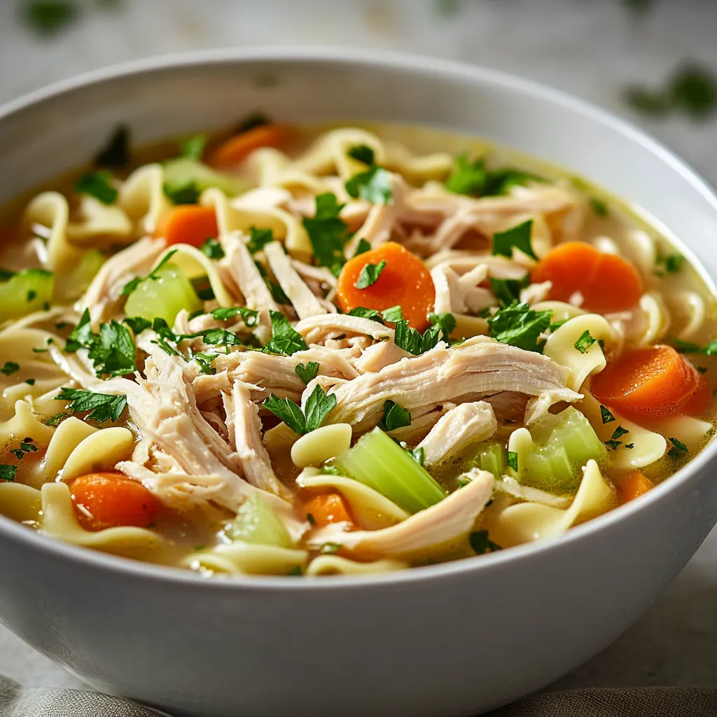 Exploring the joys of comfort food, chicken noodle soup stands out as a quintessential American dish. This Speedy Chicken Noodle Soup offers a quick and delightful option for hectic evenings, combining the heartiness of shredded chicken, fresh vegetables, and soothing broth. It is a dish that brings warmth and nostalgia, often reminding us of home-cooked meals shared with loved ones on chilly days or when feeling under the weather.
